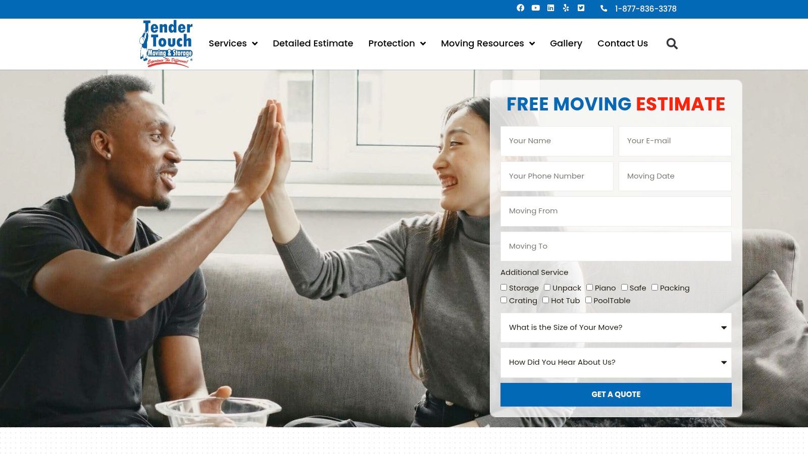 Tender Touch Moving & Storage Moving Estimate Form