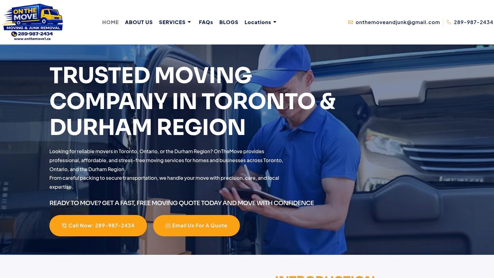 On The Move's professional team carefully handling furniture during a move.