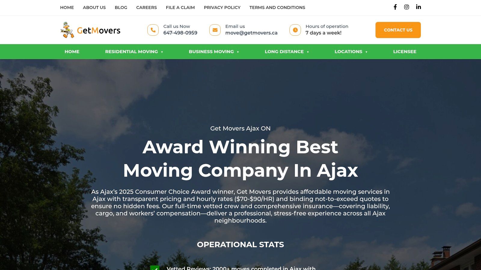Get Movers Ajax ON